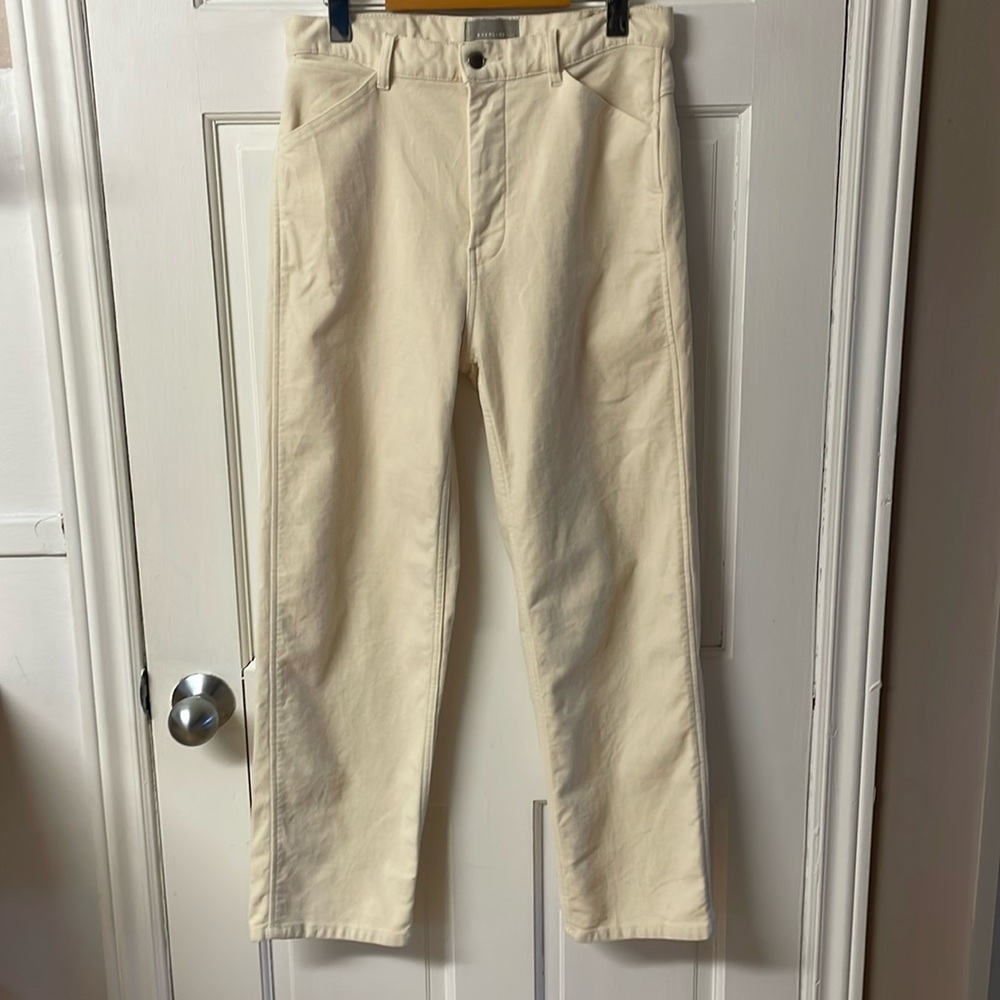 Everlane Organic Cotton Straight Leg Light Jeans in Ecru women’s size 6